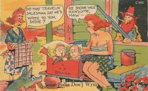 1940s Ray Walters Hillbilly Salesman Children Comic humor Teich Postcard 22-1113