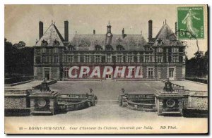 Old Postcard Rosny sur Seine Chateau of Honor Court built by Sully