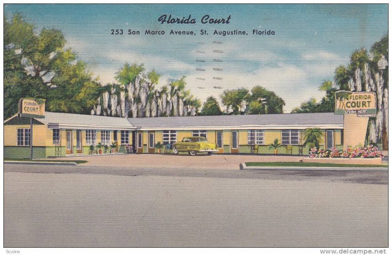 Florida Court, San Marco Avenue, St. Augustine, Florida, PU-1954
