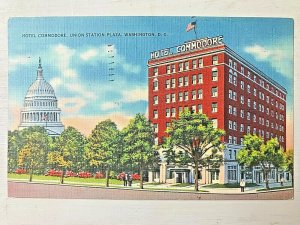 Vintage Postcard 1938 Hotel Commodore Union Station Plaza Washington,D.C.