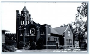 Webster City Iowa IA Postcard RPPC Photo St. Thomas Catholic Church c1940's