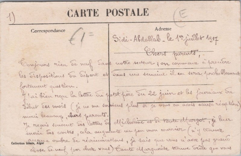 Algeria Scènes et Types Marché Indigene Postcard C244