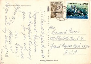 Polish Winter Scene Poland Continental Postcard Stamps CB5