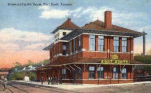 Missouri Pacific Depot, Fort Scott, Kansas, KS, USA Railroad Train Depot Unused 