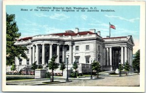 Postcard - Continental Memorial Hall - Washington. D. C.