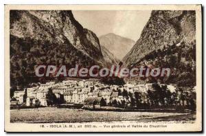 Old Postcard Isola General view and Chastillon Valley