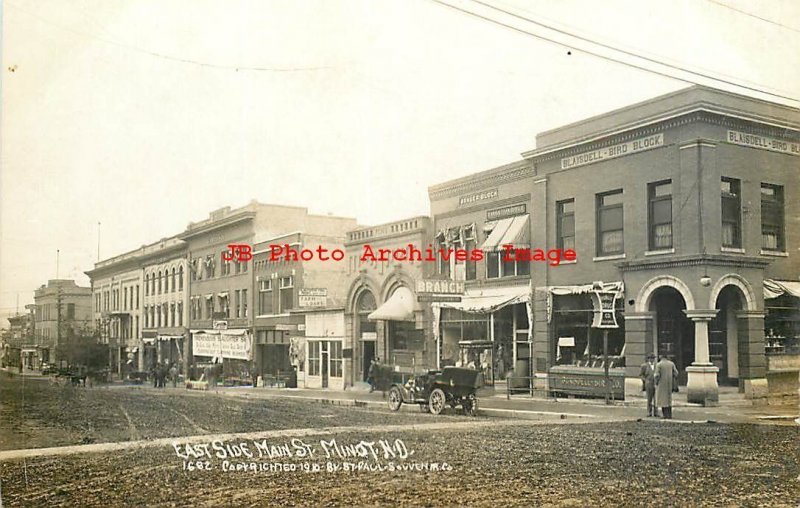 ND, Minot, North Dakota, RPPC, Main Street, East Side, Saint Paul Souvenir Photo