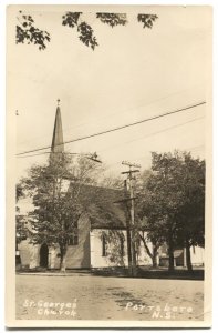 RPPC Postcard St George's Church Parrsboro NS Canada