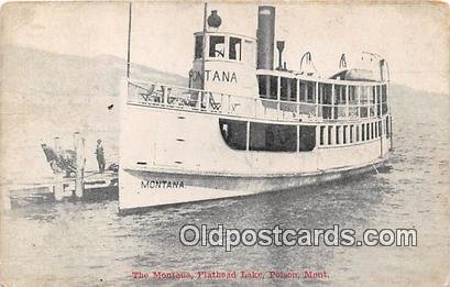 The Montana, Flathead Lake Polson, Mont USA Ship Postal Used Unknown 