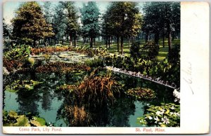 1908 Como Park Lily Pond Saint Paul Minnesota MN Attraction Posted Postcard