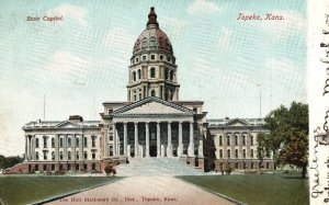 Vintage Postcard 1906 State Capital Topeka Kansas KS Pub. Hall Stationary Co
