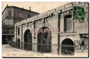 Old Postcard Nimes the door of Augustus