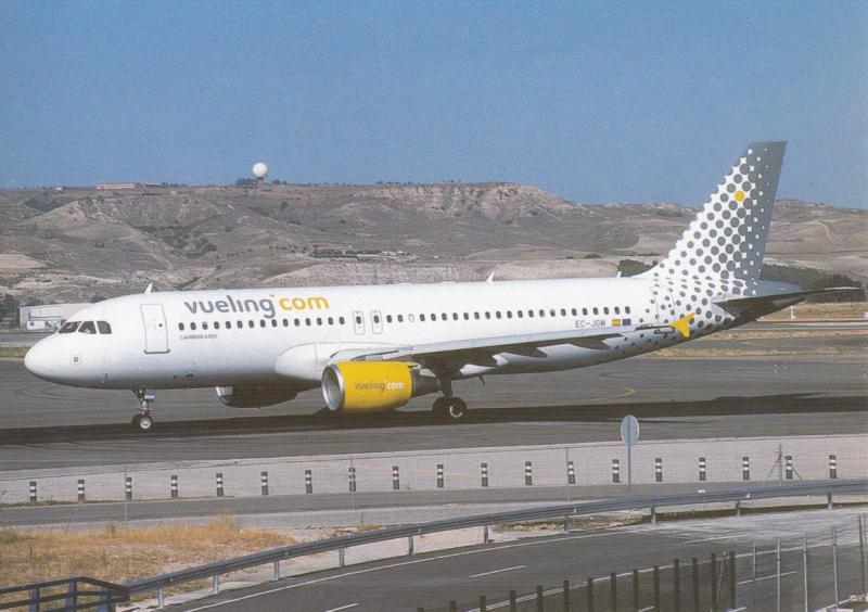 VUELING AIRLINES, A320-214, unused Postcard