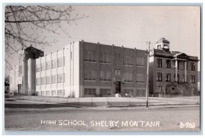 Shelby Montana MT Postcard High School c1910 Unposted Cecil Nixon RPPC Photo