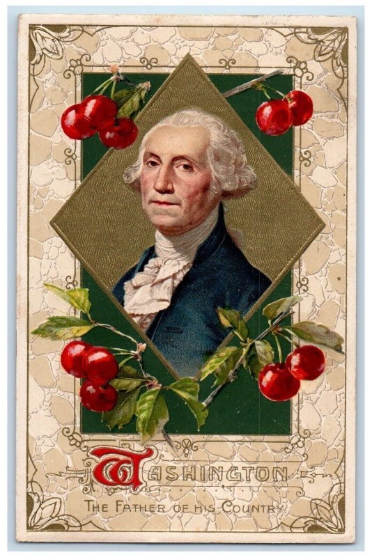 1912 George Washington Berries The Father Of His Country Winsch Back Postcard