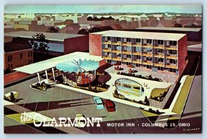 1963 Columbus Ohio Vintage Postcard Clarmont Motor Inn High St. Building Posted