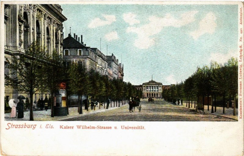 CPA AK STRASSBURG-Kaiser Wilhelm-Strasse u.Universitat (428577)