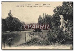 Old Postcard Drome Montelimar Illustree A visit to the Public Garden