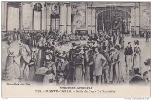 MONTE CARLO, MOnaco, 1900-1910's; Salle De Jeu, La Roulette