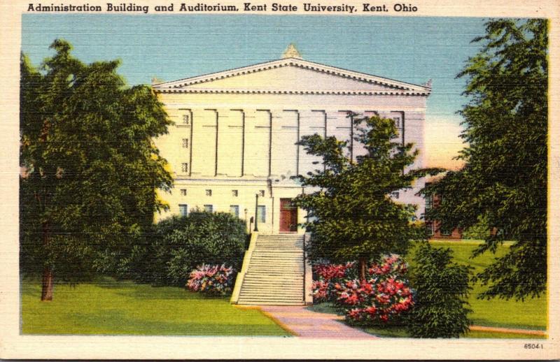 Ohio Kent Administration Building and Auditorium Kent State University 1952