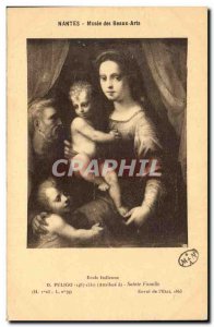 Postcard Old Nantes Fine Arts Museum Puligo Holy Family