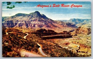 Salt River Crossing Aerial Canyon Gorge Arizona Postcard L13