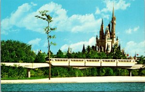 Vtg Walt Disney World Monorail To Magic Kingdom Orlando Florida FL Postcard