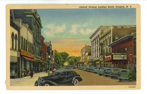 NY - Dunkirk. Central Ave. Street Scene looking South ca 1940