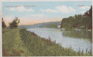 Harlock Woods Pangbourne Blowy Day Sailing Boats Antique Berks Postcard