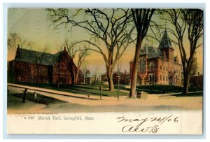 1906 Buildings View in Merrick Park Springfield Massachusetts MA Postcard