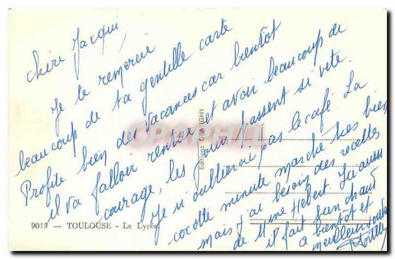 Postcard Modern Lycee Toulouse