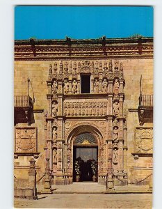 Postcard Hostel door of the Catholic Kings, Santiago De Compostela, Spain