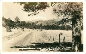 Postcard RPPC C-1910 New Mexico Ruidoso Junction White Mountain road NM24-3024