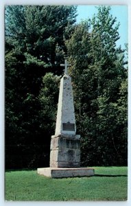 MADISON, Maine ME ~ Monument FATHER SEBASTIAN RASLES Jesuit Missionary Postcard