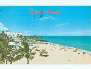 Pre-1980 BEACH SCENE Miami Beach Florida FL d7913