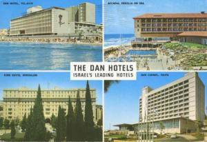 The Dan Hotels Israel Multiview Hotel Vintage Postcard D28