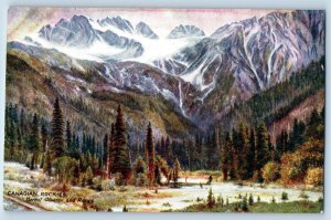 Canada Postcard Canadian Rockies Hermit Glacier Range c1910 Oilette Tuck Art