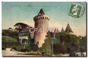 Old Postcard Pornic Le Chateau Seen The Terresse