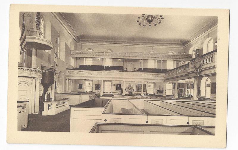 Boston Old South Meeting House Interiors Meriden Gravure Collotype 4 postcards