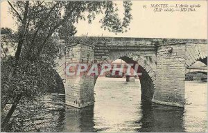 Old Postcard Mantes - The Gothic Arch