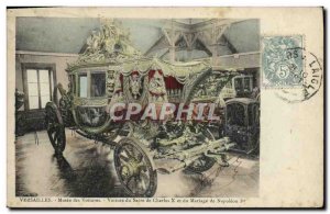 Old Postcard Versailles Musee Des Cars Car From Rite Of Charles X and the mar...