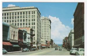 Market Street Cars Chattanooga Tennessee 1950s postcard