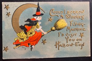 1910 Galion OH Usa Picture Postcard Cover To Urbana Happy Halloween