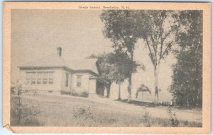 c1910s Newfields, NH Elementary Grade School Litho Photo Postcard Fairbanks A115