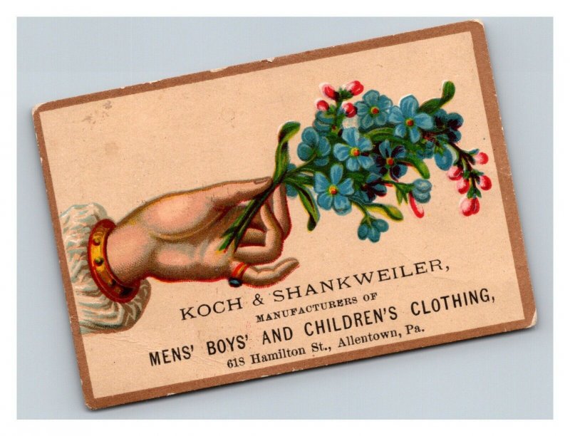 Vintage 1890's Trade Card - Koch & Shankweiler Clothing Allentown Pennsylvania
