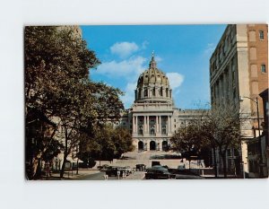 Postcard State Capitol From State Street Harrisburg Pennsylvania USA