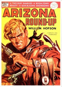 Repro 1950 ARIZONA ROUND-UP~William Hopson WESTERN BOOK COVER ART 4X6 POSTCARD