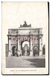 Old Postcard Paris Arc de Triomphe du Carrousel