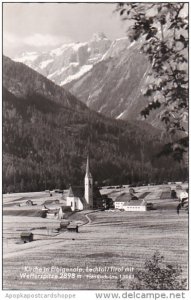 Austria Kirche in Elbigenalp Lechtal mit Wetterspitze Real Photo