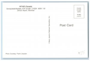 Montreal Canada Postcard Intair Aerospatiale/Aeritalia Dorval Airport c1960's